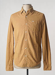 Chemise manches longues poches poitrine beige GARCIA homme