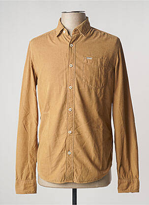 Chemise manches longues poches poitrine beige GARCIA homme