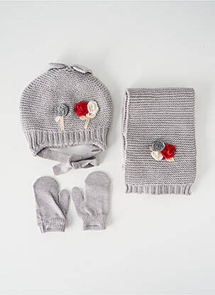 Bonnet fermeture liens à nouer gris MAYORAL fille