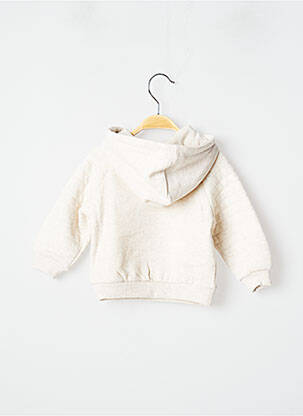 Sweat-shirt à capuche col v manches longues beige MAYORAL garçon