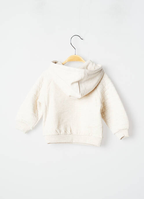 Sweat-shirt à capuche col v manches longues beige MAYORAL garcon