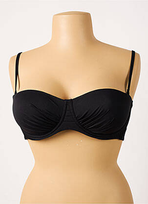 Haut de maillot de bain bretelles élastiquées amovibles haut soutien-gorge moulé noir BELCOR femme