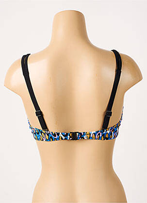 Haut de maillot de bain stretch haut soutien-gorge moulé bleu BELCOR femme