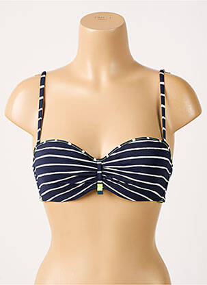 Haut de maillot de bain stretch haut bandeau bleu CHERRY BEACH femme