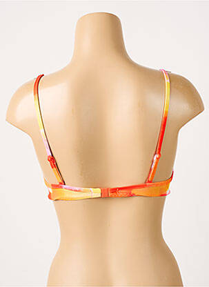Haut de maillot de bain stretch haut soutien-gorge push-up orange CHERRY BEACH femme