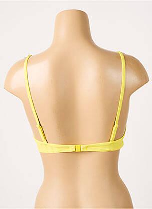 Haut de maillot de bain stretch haut soutien-gorge push-up jaune CHERRY BEACH femme