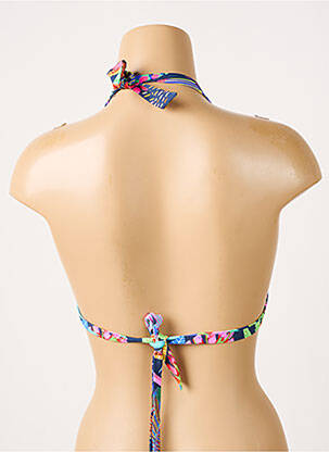 Haut de maillot de bain stretch haut soutien-gorge avec mousse de rembourrage amovible bleu CHERRY BEACH femme
