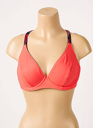 Haut de maillot de bain stretch haut soutien-gorge emboitant orange BESTFORM femme