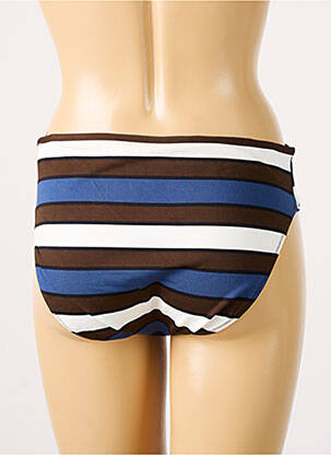 Bas de maillot de bain imprimé rayures culotte bleu BELCOR femme