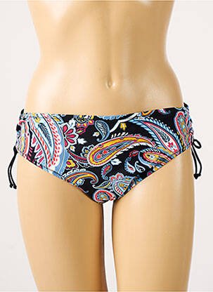 Bas de maillot de bain effet matière satinée culotte noir BELCOR femme
