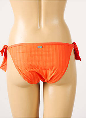 Bas de maillot de bain tissage satiné bikini orange CHERRY BEACH femme