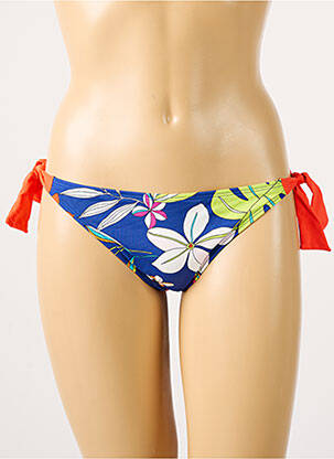 Bas de maillot de bain micro fibres bikini bleu CHERRY BEACH femme