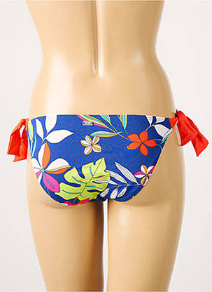 Bas de maillot de bain micro fibres bikini bleu CHERRY BEACH femme