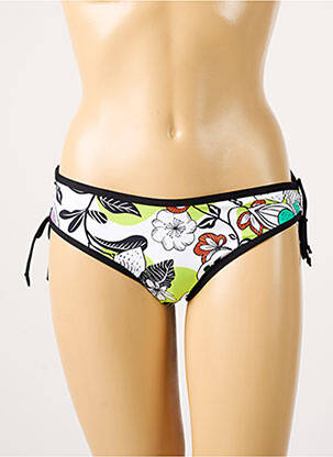 Bas de maillot de bain imprimé fleurs bikini blanc CHERRY BEACH femme