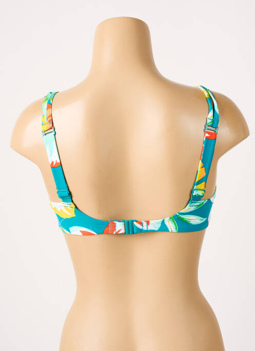 Haut de maillot de bain stretch haut soutien-gorge emboitant vert BELCOR femme