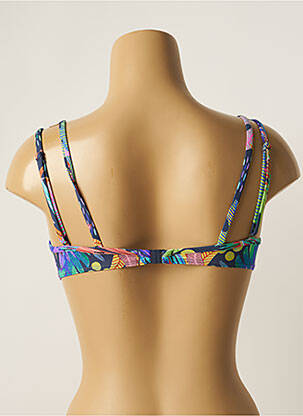 Haut de maillot de bain stretch haut soutien-gorge moulé bleu CHERRY BEACH femme