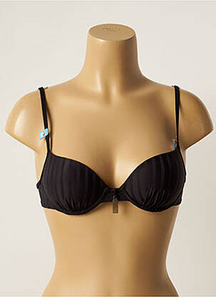 Haut de maillot de bain stretch haut soutien-gorge moulé noir CHERRY BEACH femme