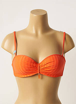 Haut de maillot de bain stretch haut soutien-gorge balconnet orange CHERRY BEACH femme