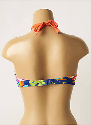 Haut de maillot de bain stretch haut soutien-gorge moulé bleu CHERRY BEACH femme
