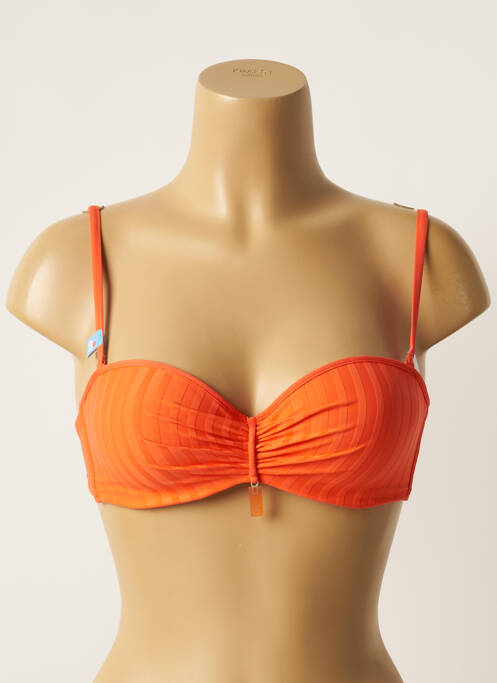 Haut de maillot de bain orange CHERRY BEACH pour femme