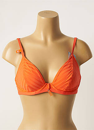 Haut de maillot de bain stretch haut soutien-gorge moulé orange CHERRY BEACH femme