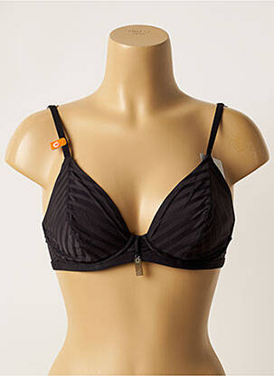 Haut de maillot de bain stretch haut soutien-gorge moulé noir CHERRY BEACH femme
