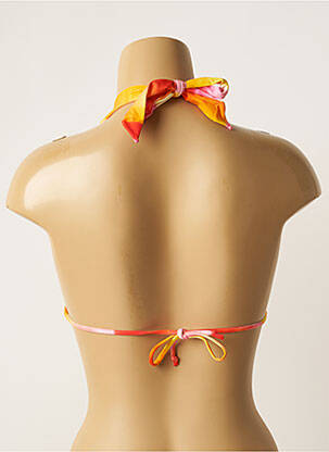 Haut de maillot de bain stretch haut triangles orange CHERRY BEACH femme