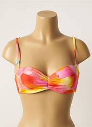 Haut de maillot de bain stretch haut bandeau orange CHERRY BEACH femme