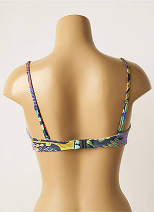 Haut de maillot de bain stretch haut soutien-gorge moulé bleu CHERRY BEACH femme
