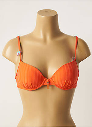 Haut de maillot de bain stretch haut soutien-gorge moulé orange CHERRY BEACH femme