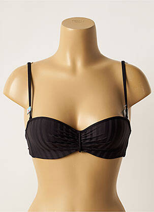 Haut de maillot de bain stretch haut soutien-gorge moulé noir CHERRY BEACH femme