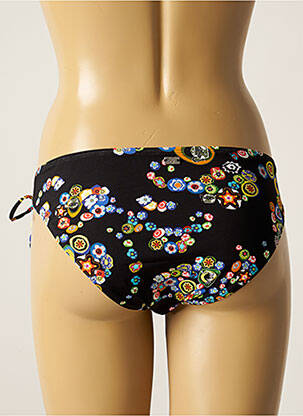 Bas de maillot de bain imprimé fleurs culotte noir CHERRY BEACH femme