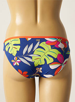 Bas de maillot de bain imprimé fleurs culotte bleu CHERRY BEACH femme