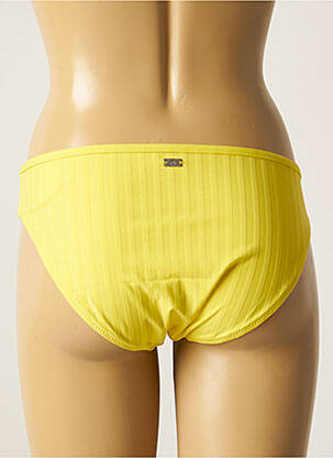 Bas de maillot de bain tissage satiné culotte jaune CHERRY BEACH femme
