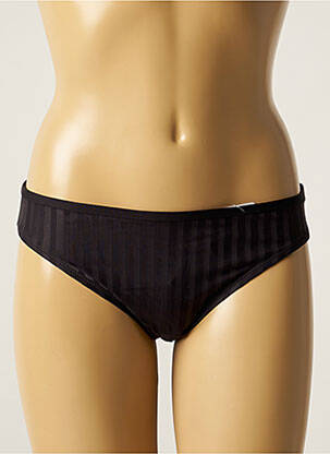 Bas de maillot de bain tissage satiné culotte noir CHERRY BEACH femme