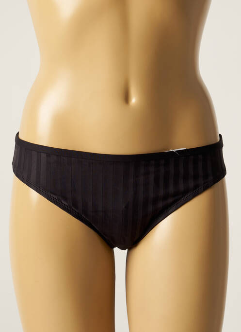 Bas de maillot de bain tissage satiné culotte noir CHERRY BEACH femme