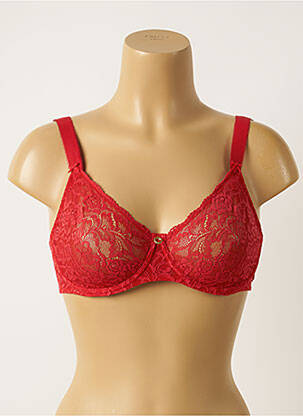 Soutien-gorge effet matière satinée haut soutien-gorge emboitant rouge AUBADE femme
