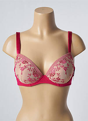 Soutien-gorge effet matière satinée haut soutien-gorge push-up rose AUBADE femme