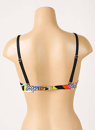 Haut de maillot de bain stretch haut soutien-gorge push-up noir ANTIGEL femme