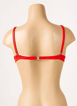 Haut de maillot de bain stretch haut soutien-gorge push-up rouge ANTIGEL femme