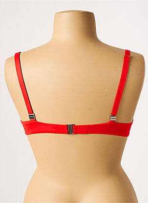 Haut de maillot de bain stretch haut soutien-gorge moulé rouge ANTIGEL femme