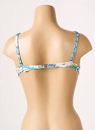 Haut de maillot de bain stretch haut soutien-gorge push-up bleu ANTIGEL femme