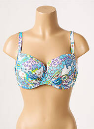 Haut de maillot de bain haut soutien-gorge moulé haut soutien-gorge moulé bleu ANTIGEL femme