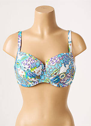 Haut de maillot de bain haut soutien-gorge moulé haut soutien-gorge moulé bleu ANTIGEL femme