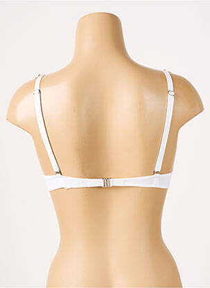 Haut de maillot de bain stretch haut soutien-gorge push-up blanc ANTIGEL femme