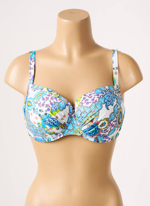 Haut de maillot de bain haut soutien-gorge moulé haut soutien-gorge moulé bleu ANTIGEL femme