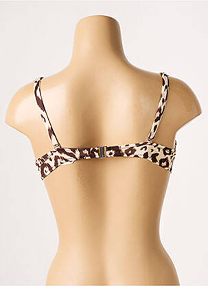 Haut de maillot de bain stretch haut soutien-gorge moulé marron ANTIGEL femme