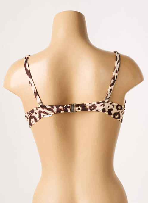 Haut de maillot de bain stretch haut soutien-gorge moulé marron ANTIGEL femme
