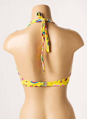 Haut de maillot de bain stretch haut soutien-gorge emboitant jaune ANTIGEL femme