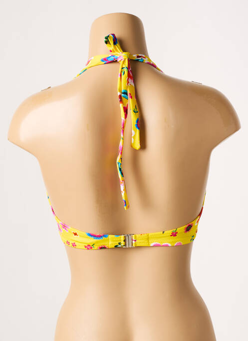 Haut de maillot de bain stretch haut soutien-gorge emboitant jaune ANTIGEL femme